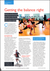 HEALTH CLUB MANAGEMENT MAGAZINE, JUNE 2011: Getting the Balance Right