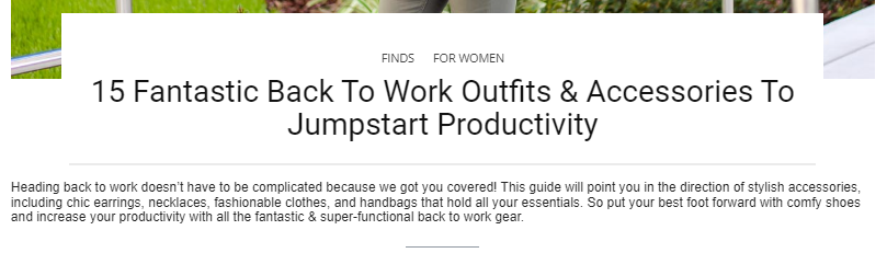 DAILY MOM - 15 Fantastic Back To Work Outfits & Accessories To Jumpstart Productivity