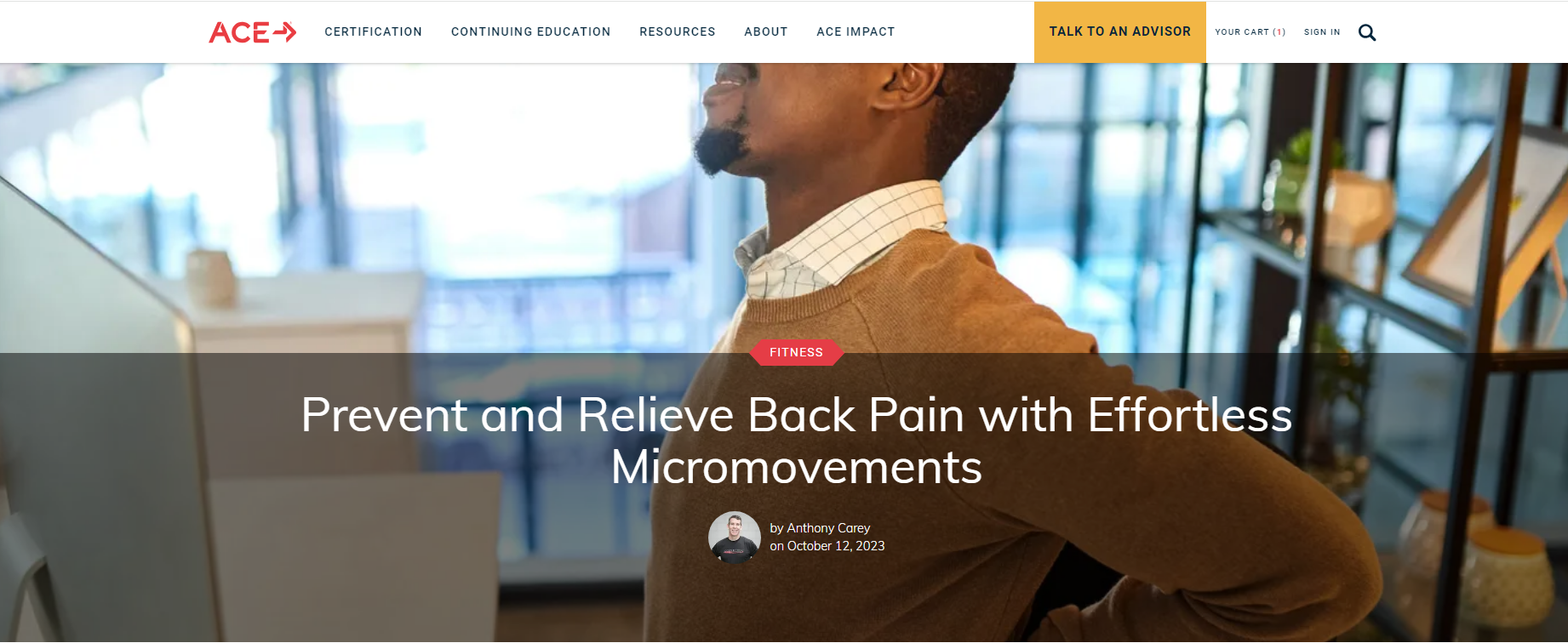 American Council on Exercise-Prevent and Relieve Back Pain with Micromovements