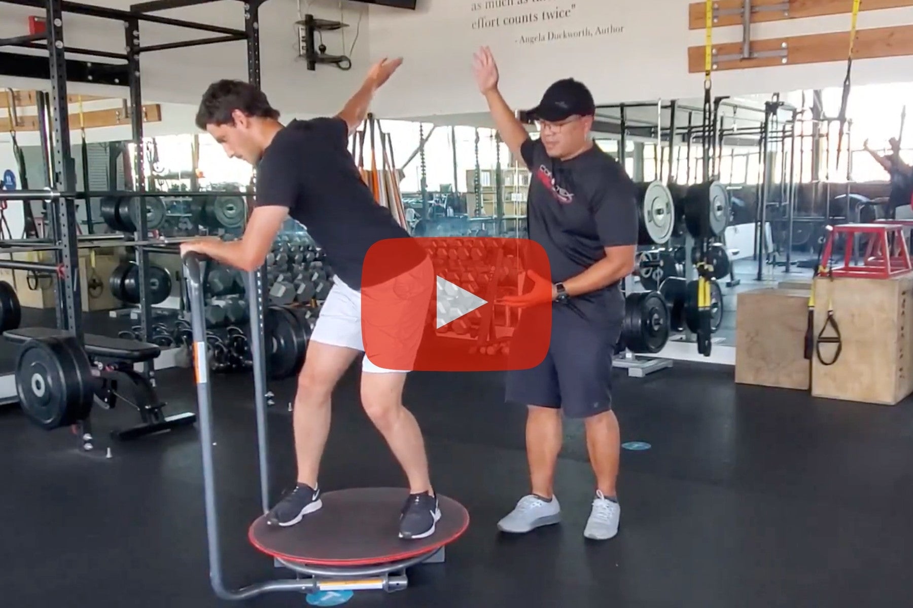 Demonstration of Core-Tex Exercises to correct Loss of Posture swing characteristic from the Titleist Performance Institute