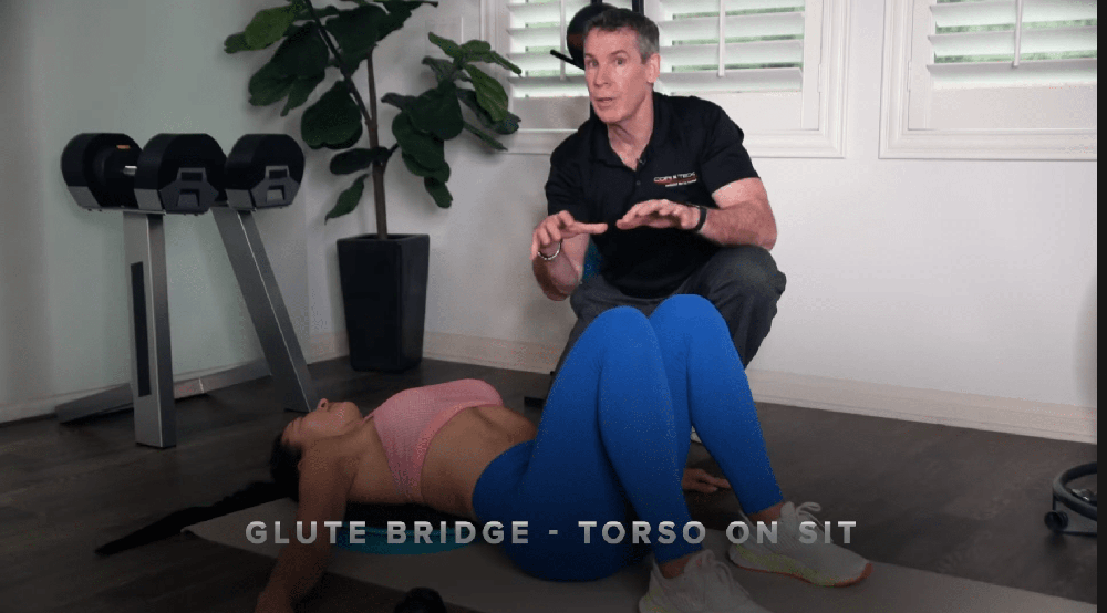 Core-Tex Sit Glute Bridge with Unstable Trunk