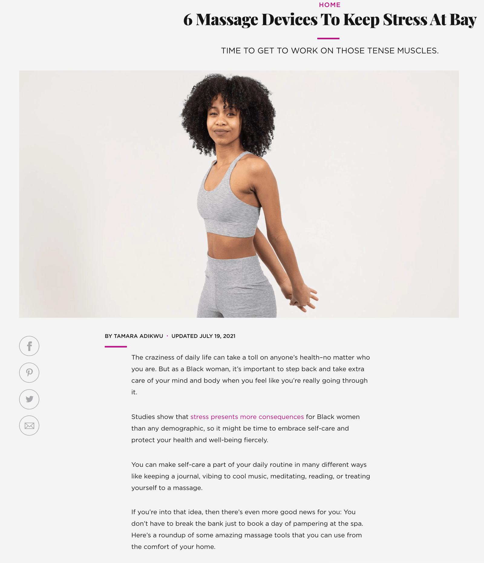 Essence Magazine: 6 Massage Devices To Keep Stress At Bay