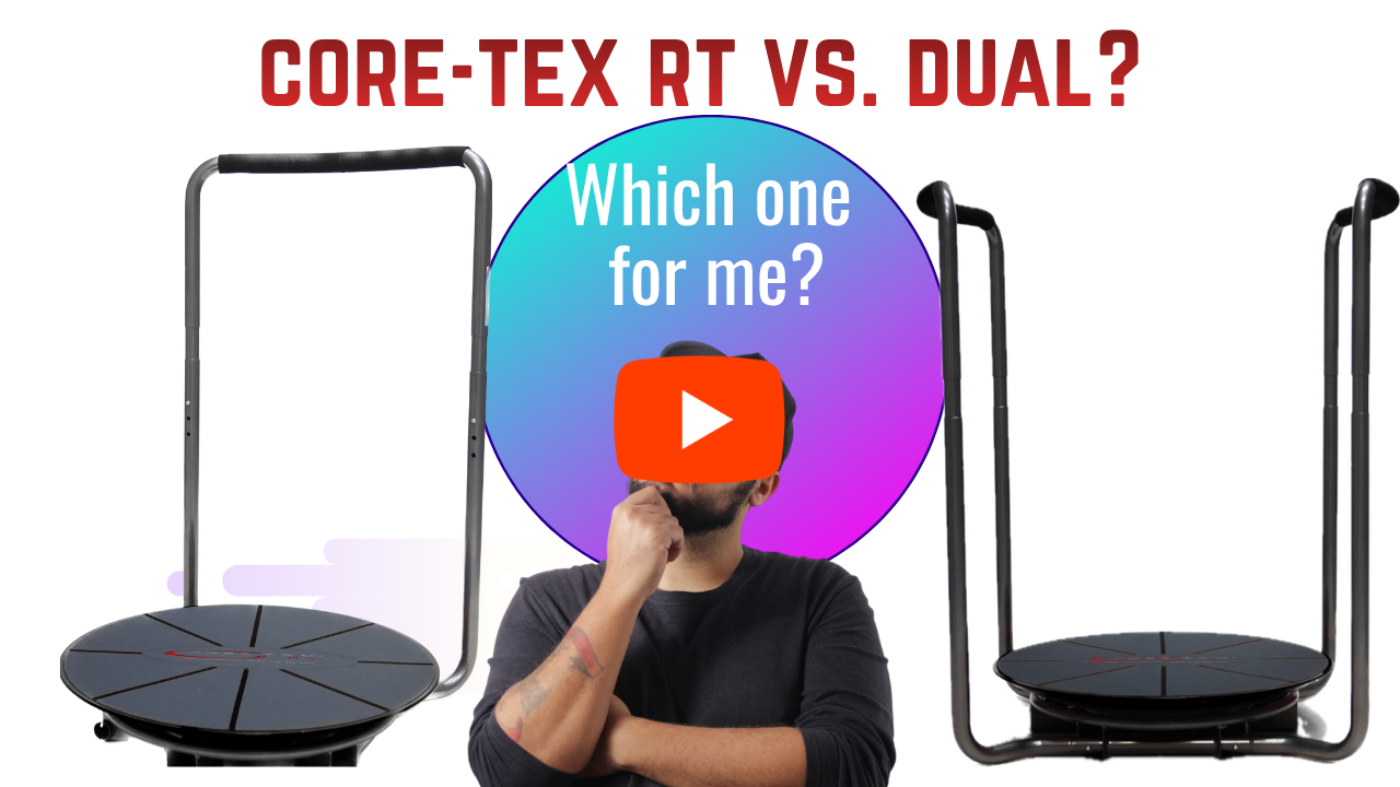 Man deciding between Core-Tex RT or Core-Tex Dual
