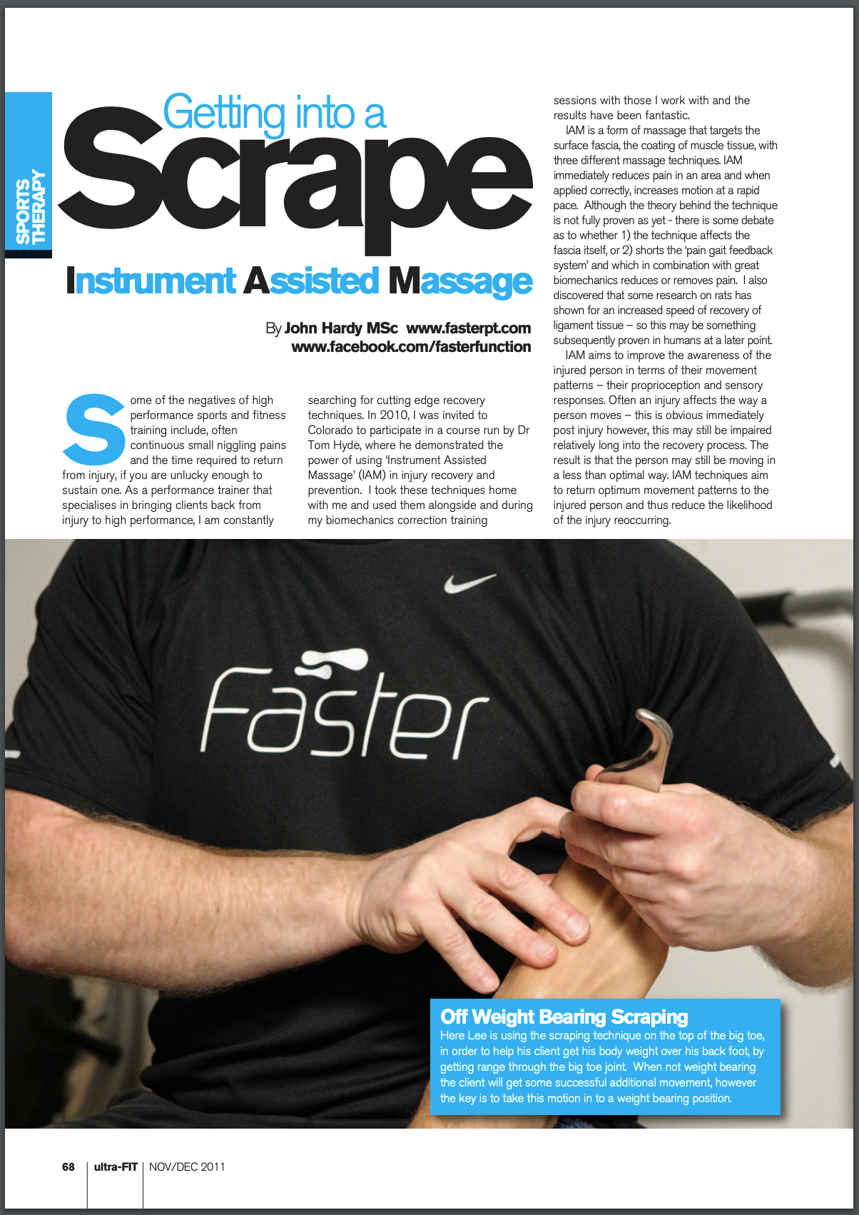 ULTRA-FIT MAGAZINE, DECEMBER 2011: Getting into a Scrape: Instrument Assisted Massage