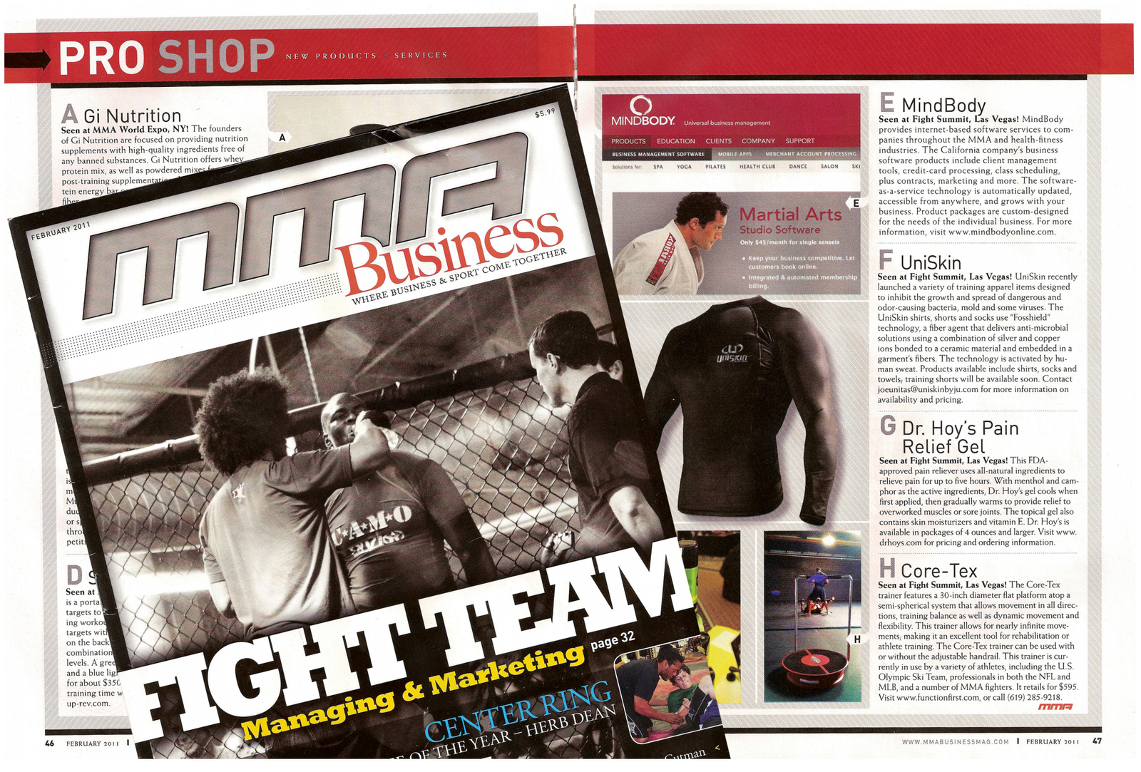 MMA BUSINESS MAGAZINE, FEBRUARY 2011: PRO SHOP New Products and Services