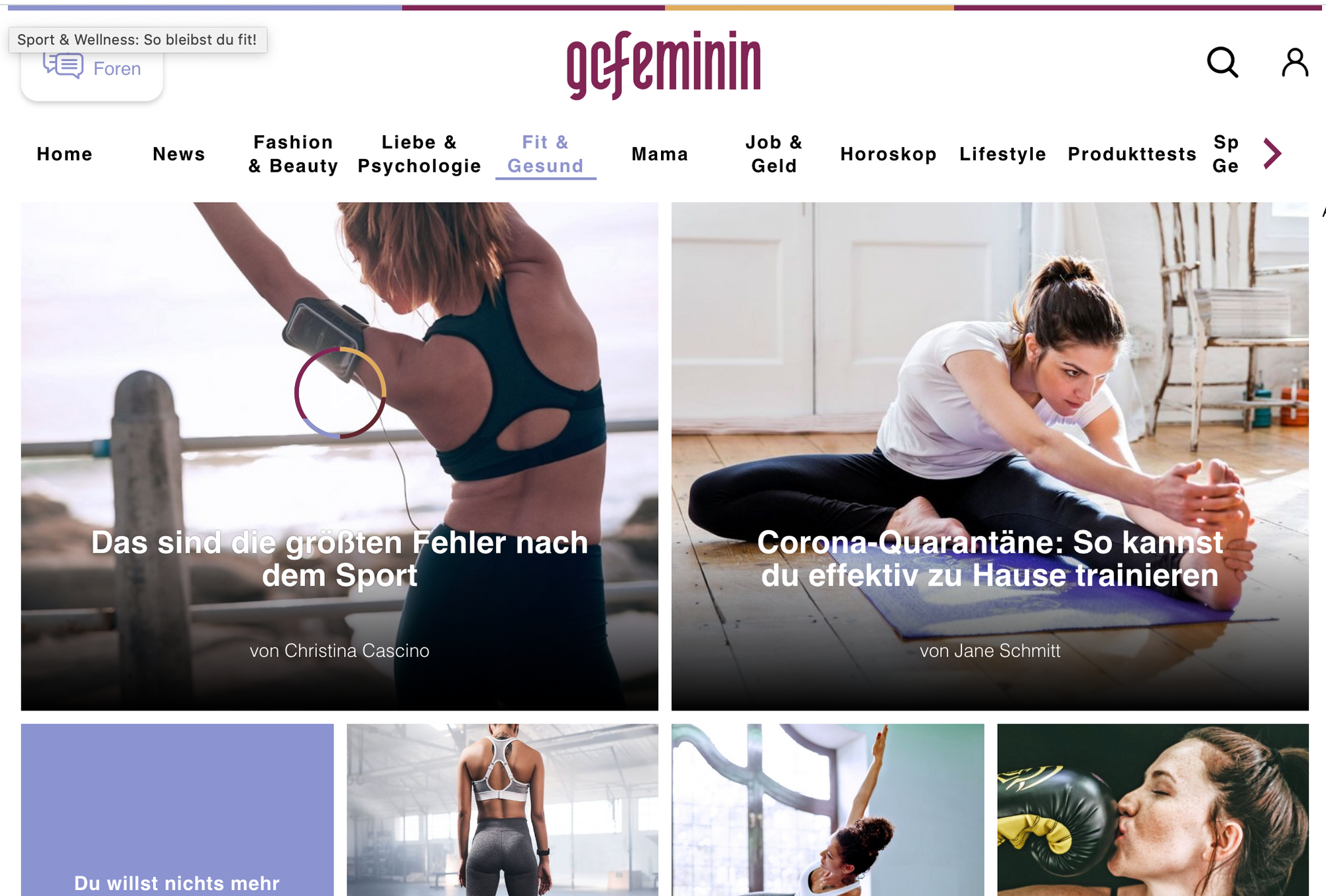 GOFEMININ.DE FITNESS, JANUARY 28, 2013: Die Top 10 Fitness-Trends 2013