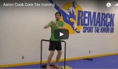 Aaron Cook Taekwondo Champion Training on Core-Tex