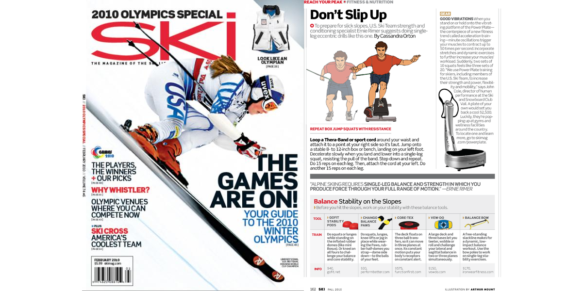 SKI MAGAZINE, OCTOBER 2010: Balance Stability on the Slopes