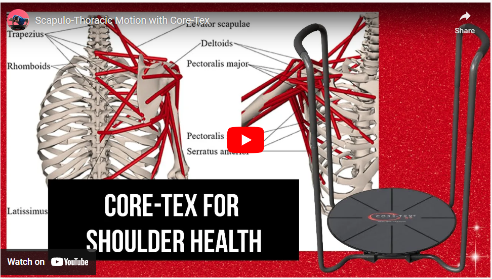 Man performing shoulder rehab exercise using Core-Tex