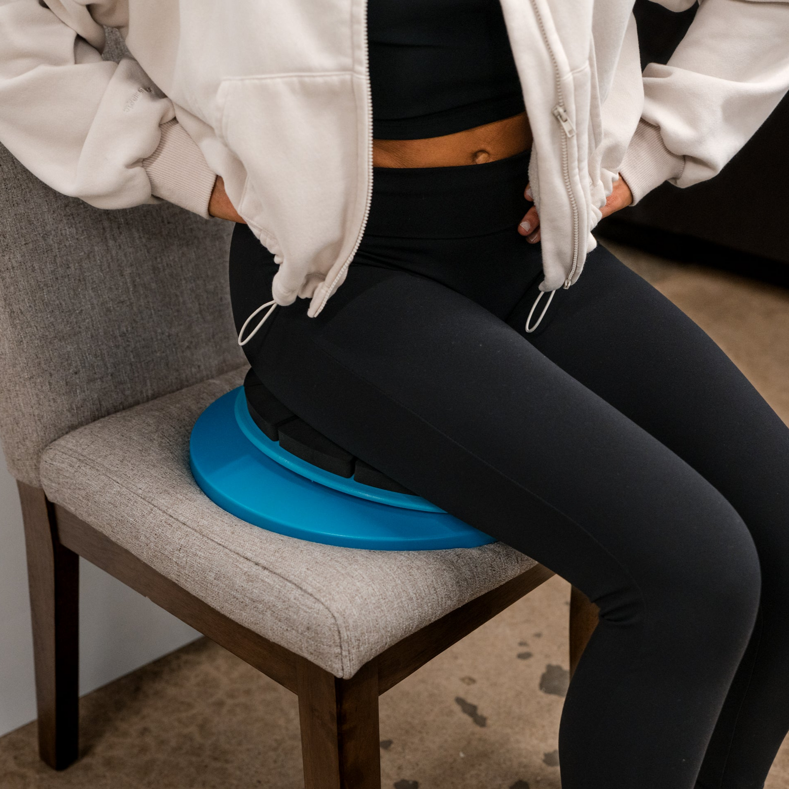 Black and blue Core-Tex Sit product side view 